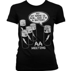 AA Battery Meeting Girly T-Shirt