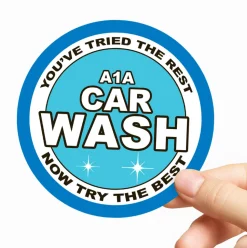 A1A Car Wash Sticker