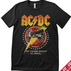AC/DC - 1981 For Those About To Rock Baseball T-Shirt