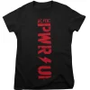 AC/DC - PWR-Up Vertical Logo Girly Tee