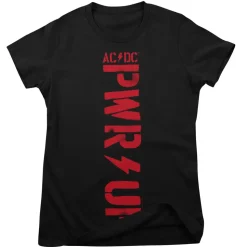 AC/DC - PWR-Up Vertical Logo Girly Tee