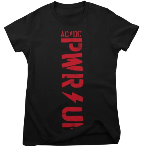 AC/DC - PWR-Up Vertical Logo Girly Tee
