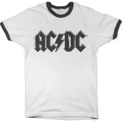AC/DC Black Logo Retro Ringer Tee