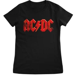 AC/DC Distressed Logo Girly Tee