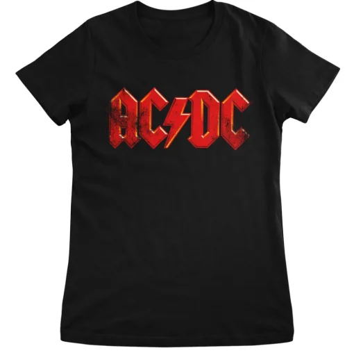 AC/DC Distressed Logo Girly Tee