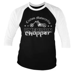 American Chopper Washed Logo Baseball 3/4 Sleeve Tee