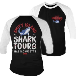 Amity Island Shark Tours Baseball 3/4 Sleeve Tee
