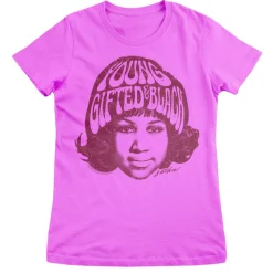 Aretha Franklin - Young Gifted & Black Girly Tee