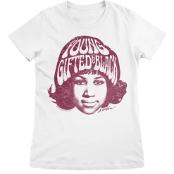 Aretha Franklin - Young Gifted & Black Girly Tee