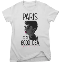 Audrey Hepburn - Paris Is Always A Good Idea Girly Tee