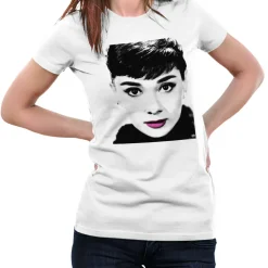 Audrey Hepburn Lipstick Girly Tee