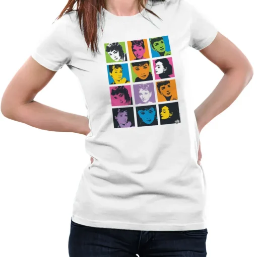 Audrey Hepburn Pop-Art Girly Tee