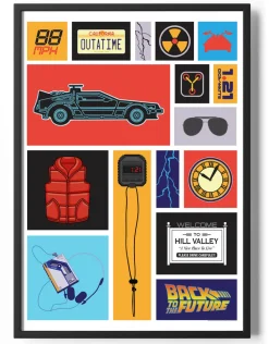Back To The Future Clip-Art Poster