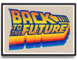 Back To The Future Retro Logo Poster