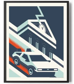 Back To The Future Retro Art Poster