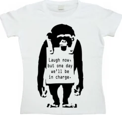 Banksy - Laugh Now! Girly T-shirt