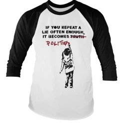 Banksy - Politics Baseball Long Sleeve Tee