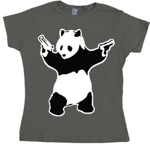 Banksy Panda Girly T-shirt
