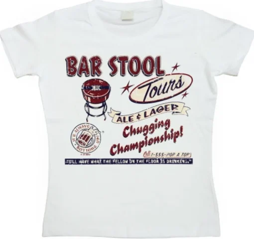 Bar Stool Tours Girly T-shirt