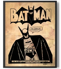 Batman Overdressed Vintage Poster
