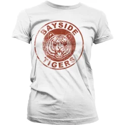 Bayside Tigers Washed Logo Girly Tee