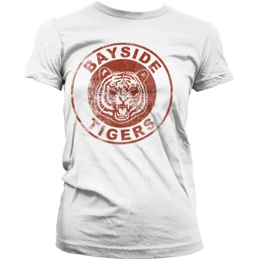 Bayside Tigers Washed Logo Girly Tee