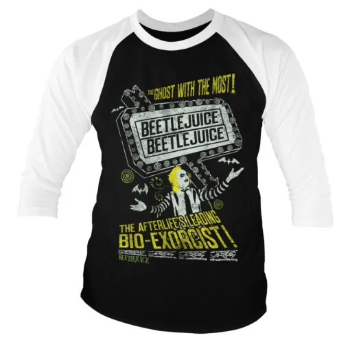Beetlejuice - The Afterlife's Leading Bio-Exorcist Baseball 3/4 Sleeve