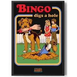 Bingo Digs a Hole Poster Standard