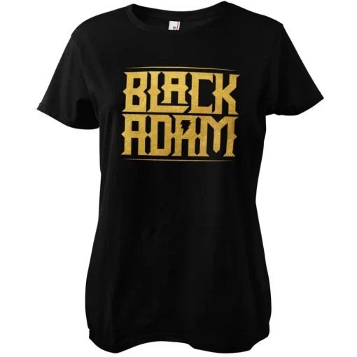 Black Adam Gold Logo Girly Tee
