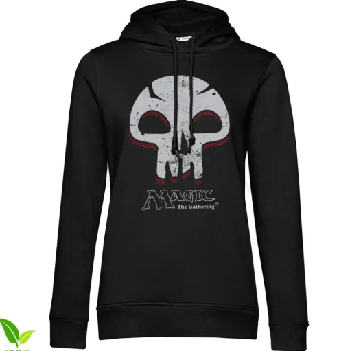 Black Mana Skull Girls Hoodie
