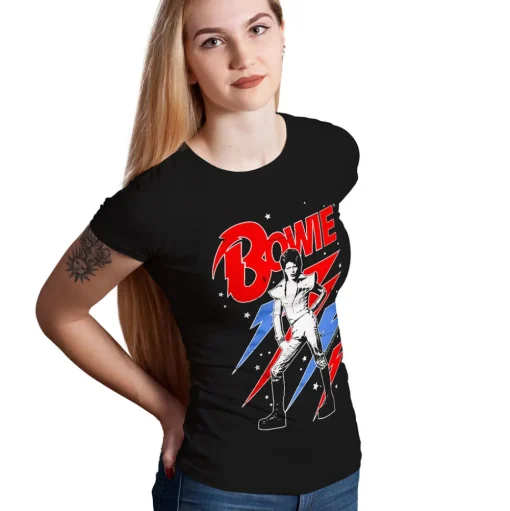 Bowie - Lightning Bolt Girly Tee