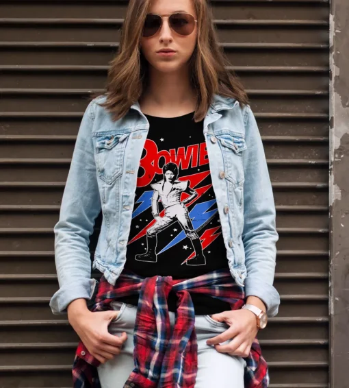 Bowie - Lightning Bolt Girly Tee