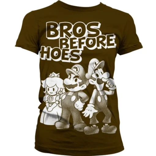 Bros Before Hoes Girly T-Shirt