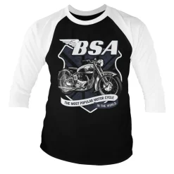 B.S.A. 650 Shield Baseball 3/4 Sleeve Tee
