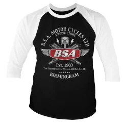 B.S.A. Motor Cycles Sparks Baseball 3/4 Sleeve Tee