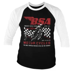 B.S.A. Rocket Gold Star Baseball 3/4 Sleeve Tee