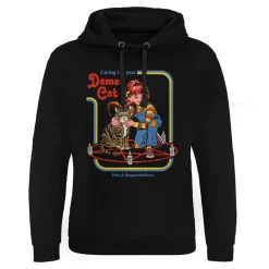 Caring For Your Demon Cat Girly Hoodie