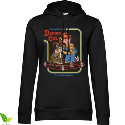 Caring For Your Demon Cat Girly Hoodie