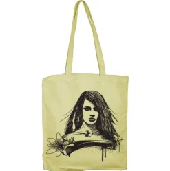 Chalk Flower Girl Tote Bag