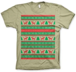 Christmas Knit Pattern Red/Green T-Shirt