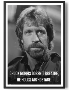 Chuck Norris Doesn't Breathe Poster