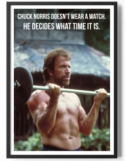 Chuck Norris Doesn't Wear A Watch Poster