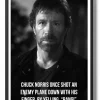 Chuck Norris Shot A Plane With His Finger Poster