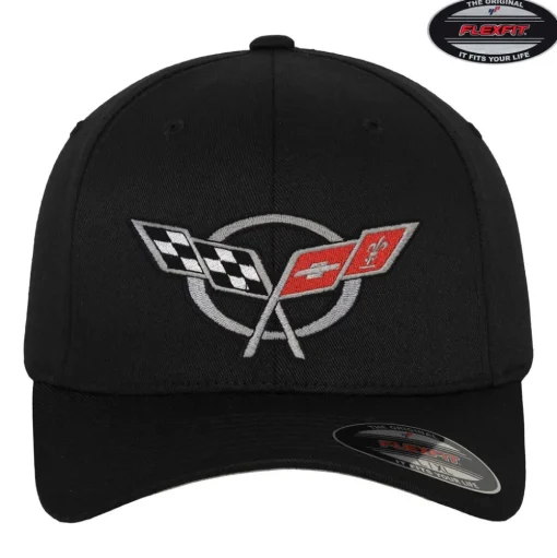Corvette C5 Flags Flexfit Cap