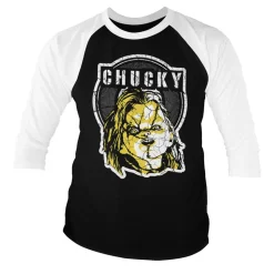Cracked Chucky Baseball 3/4 Sleeve Tee