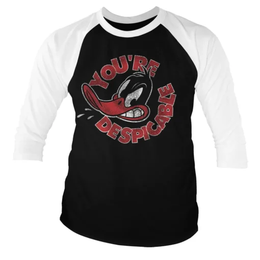 Daffy Duck - You're Despicable Baseball 3/4 Sleeve Tee