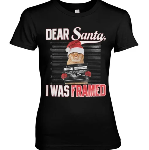 Dear Santa - I Was Framed Girly Tee