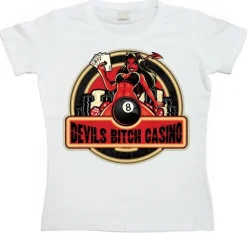 Devils Bitch Casino Girly T-shirt