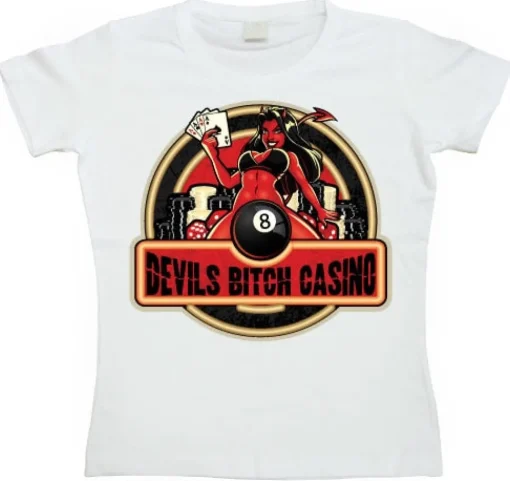 Devils Bitch Casino Girly T-shirt