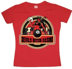 Devils Bitch Casino Girly T-shirt